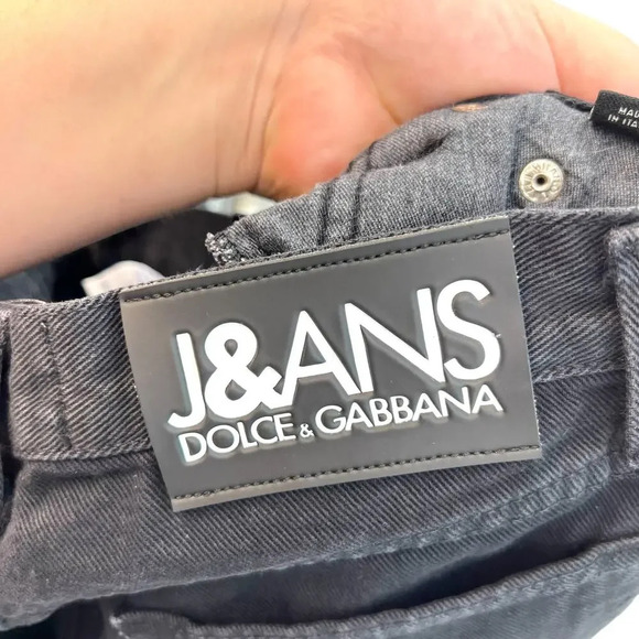 Dolce & Gabbana Vintage Jeans Black Denim Straight Leg Baggy Size 27 - Picture 11 of 14